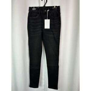 Vervet Haylie Black Solid Skinny Jeans High Rise Stretch Grunge Indie 24